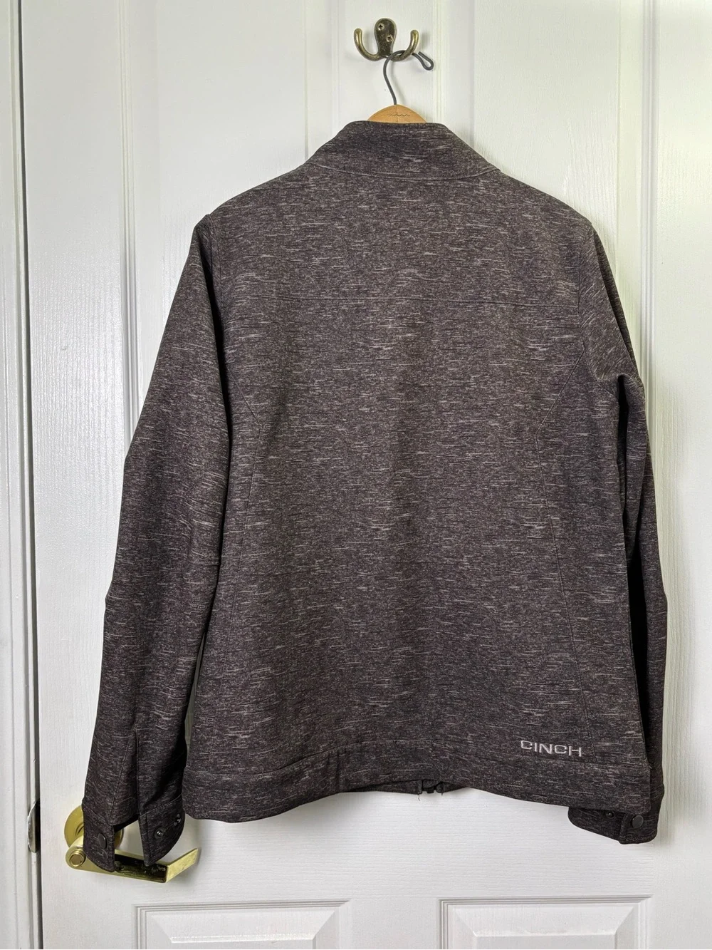 Cinch Ladies Bonded Gray Heather Soft Shell Full Zip Jacket